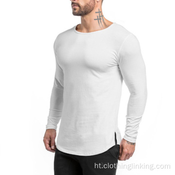 Gason `s Tech detire Long-manch T-Shirt